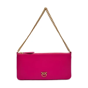 Pinko Skórzana torebka na ramię HORIZONTAL