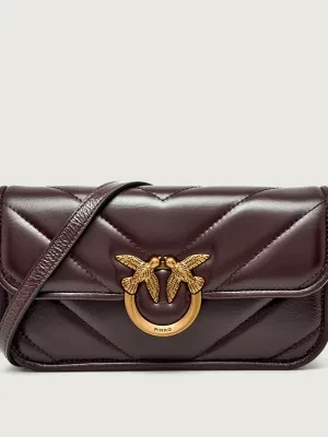 Pinko Skórzana torebka na ramię LOVE BOX