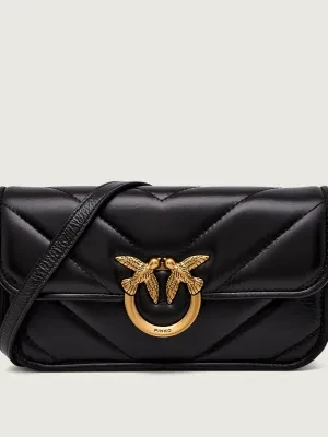 Pinko Skórzana torebka na ramię LOVE BOX