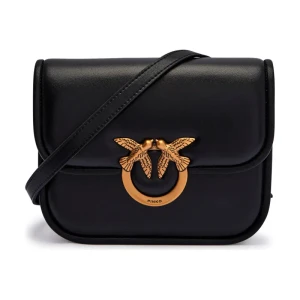 Pinko Skórzana torebka na ramię LOVE BOX