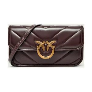 Pinko Skórzana torebka na ramię LOVE BOX