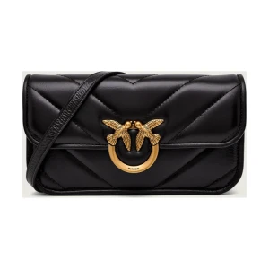 Pinko Skórzana torebka na ramię LOVE BOX