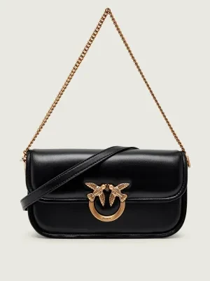 Pinko Skórzana torebka na ramię LOVE BOX BAGUETTE