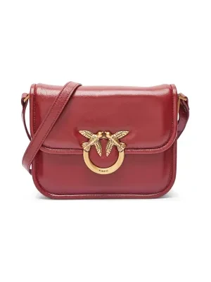 Pinko Skórzana torebka na ramię LOVE BOX MINI