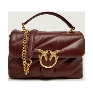 Pinko Skórzana torebka na ramię LOVE CLASSIC