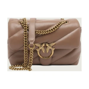 Pinko Skórzana torebka na ramię LOVE CLASSIC