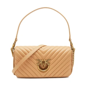 Pinko Skórzana torebka na ramię LOVE CLICK