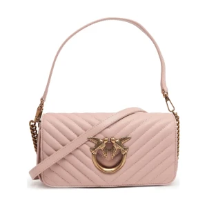 Pinko Skórzana torebka na ramię LOVE CLICK