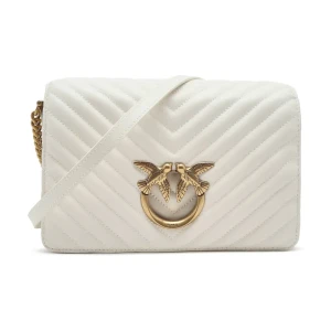 Pinko Skórzana torebka na ramię LOVE CLICK CLASSIC SHEEP NAPPA