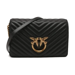 Pinko Skórzana torebka na ramię LOVE CLICK CLASSIC SHEEP NAPPA