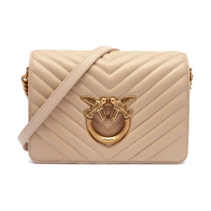 Pinko Skórzana torebka na ramię LOVE CLICK MINI SHEEP