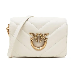 Pinko Skórzana torebka na ramię LOVE CLICK MINI SHEEP NAPPA BI