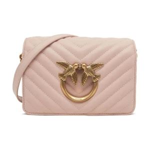 Pinko Skórzana torebka na ramię LOVE CLICK MINI SHEEP NAPPA CH