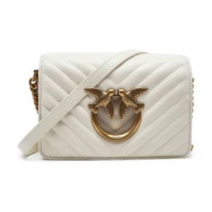 Pinko Skórzana torebka na ramię LOVE CLICK MINI SHEEP NAPPA CH