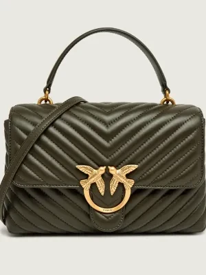 Pinko Skórzana torebka na ramię LOVE LADY PUFF CLASSIC