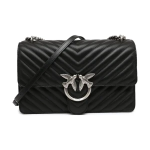 Pinko Skórzana torebka na ramię LOVE ONE