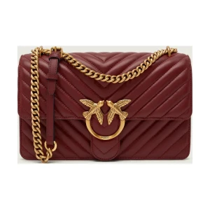 Pinko Skórzana torebka na ramię LOVE ONE CLASSIC