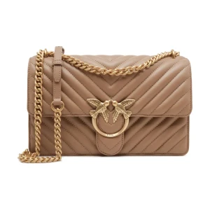 Pinko Skórzana torebka na ramię LOVE ONE CLASSIC