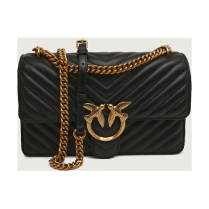 Pinko Skórzana torebka na ramię LOVE ONE CLASSIC