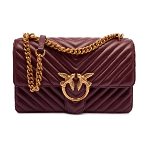 Pinko Skórzana torebka na ramię LOVE ONE CLASSIC