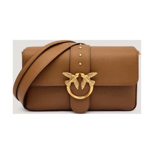 Pinko Skórzana torebka na ramię LOVE ONE CLASSIC