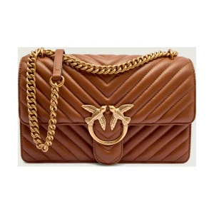 Pinko Skórzana torebka na ramię LOVE ONE CLASSIC