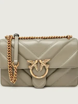 Pinko Skórzana torebka na ramię LOVE ONE CLASSIC LIGHT