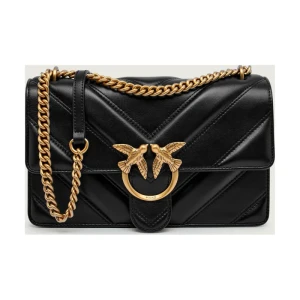 Pinko Skórzana torebka na ramię LOVE ONE CLASSIC LIGHT