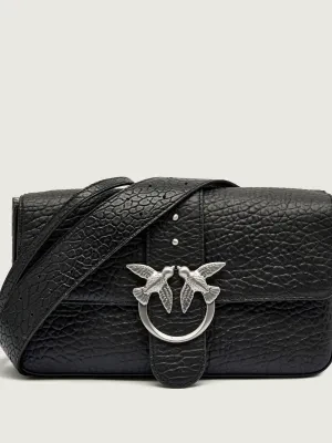 Pinko Skórzana torebka na ramię LOVE ONE CLASSIC SLOUCHY