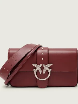 Pinko Skórzana torebka na ramię LOVE ONE CLASSIC SLOUCHY