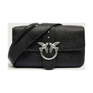 Pinko Skórzana torebka na ramię LOVE ONE CLASSIC SLOUCHY