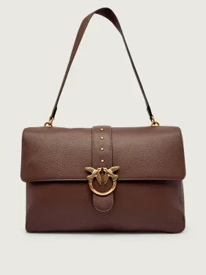 Pinko Skórzana torebka na ramię LOVE ONE EXTRA SLOUCHY BOTTALA