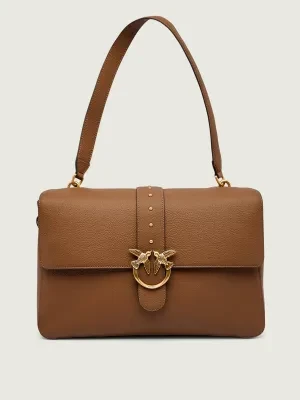Pinko Skórzana torebka na ramię LOVE ONE EXTRA SLOUCHY BOTTALA