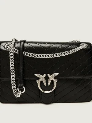 Pinko Skórzana torebka na ramię LOVE ONE LIGHT CLASSIC