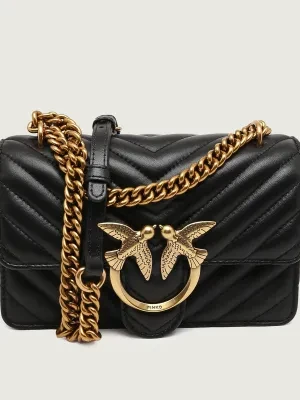Pinko Skórzana torebka na ramię Love One Mini