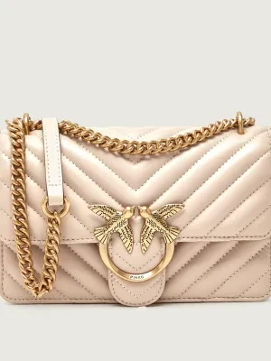 Pinko Skórzana torebka na ramię Love One Mini