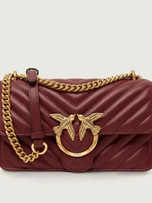Pinko Skórzana torebka na ramię Love One Mini