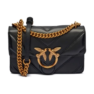 Pinko Skórzana torebka na ramię LOVE ONE MINI