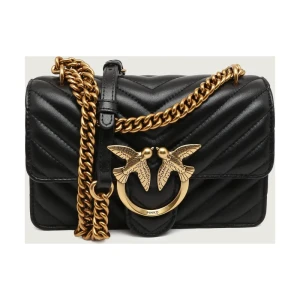 Pinko Skórzana torebka na ramię Love One Mini