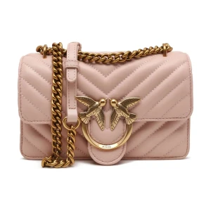 Pinko Skórzana torebka na ramię Love One Mini