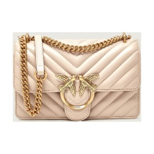 Pinko Skórzana torebka na ramię Love One Mini