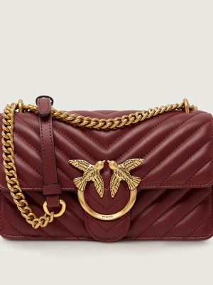 Pinko Skórzana torebka na ramię Love One Mini