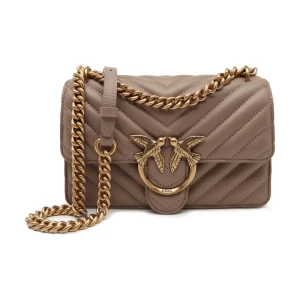 Pinko Skórzana torebka na ramię Love One Mini Crossbody