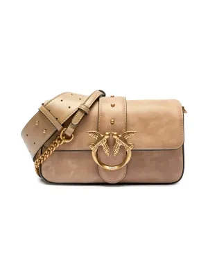 Pinko Skórzana torebka na ramię LOVE ONE MINI SLOUCHY