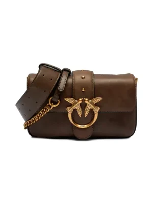 Pinko Skórzana torebka na ramię LOVE ONE MINI SLOUCHY