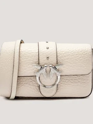 Pinko Skórzana torebka na ramię LOVE ONE MINI SLOUCHY