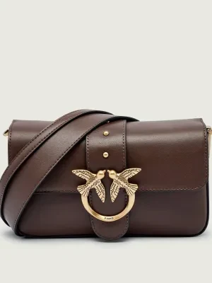 Pinko Skórzana torebka na ramię LOVE ONE MINI SLOUCHY