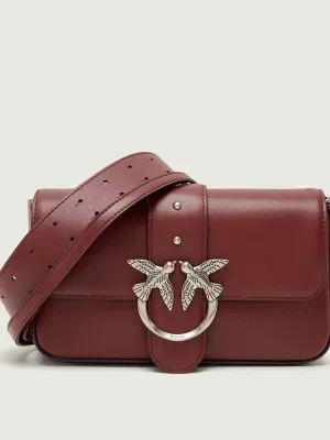 Pinko Skórzana torebka na ramię LOVE ONE MINI SLOUCHY