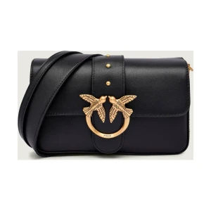 Pinko Skórzana torebka na ramię LOVE ONE MINI SLOUCHY