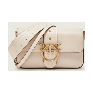 Pinko Skórzana torebka na ramię LOVE ONE MINI SLOUCHY